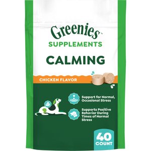 Greenies Calming Chicken Flavored Soft Chew Calming Supplement for Dogs, 40 count
