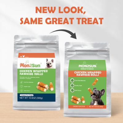 Show full view: MON2SUN Chicken Wrapped Rawhide Rolls 2.5-inch Dog Treats, 16 count slide 3 of 12