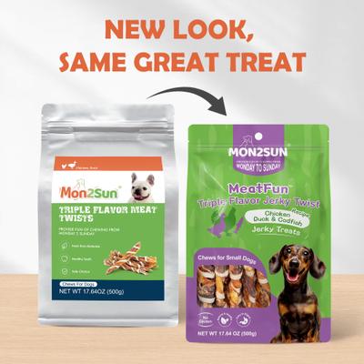 Show full view: MON2SUN Triple Flavor Jerky Twist Sticks 5 to 7-inch Dog Treats, 25 count slide 3 of 11