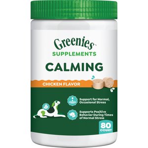 Greenies Calming Chicken Flavored Soft Chew Calming Supplement for Dogs, 80 count