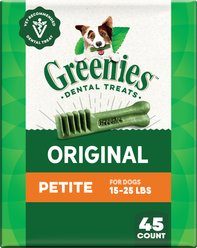 Greenies Petite Natural Original Chicken Flavor Dental Dog Treats, 45 count