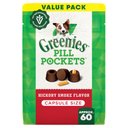 Greenies Pill Pockets Canine Hickory Smoke Flavor Natural Dog Treats, Capsule Size, 60 count