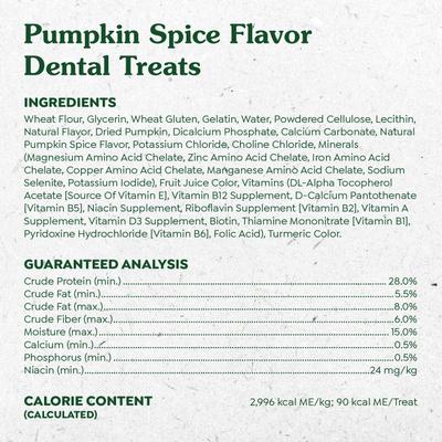 Show full view: Greenies Pumpkin Spice Flavor Dental Dog Treats, 12 count slide 7 of 11