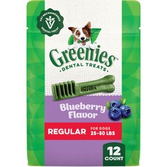 Greenies Blueberry Regular Dental Dog Treats, 12 count