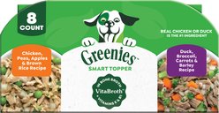 Greenies Smart Topper Chicken with Peas & Duck Variety Pack Wet Dog Food Topper, 2-oz tray, case of 8