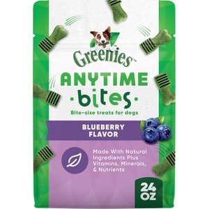 Greenies Anytime Bites Blueberry Flavor Soft & Chewy Dog Treats, 24-oz bag