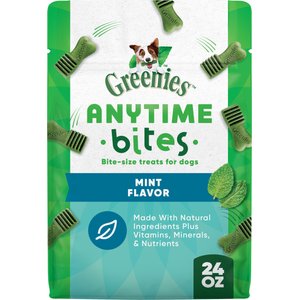 Greenies Anytime Bites Mint Flavor Soft & Chewy Dog Treats, 24-oz bag