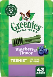 Greenies Blueberry Teenie Dental Dog Treats, 43 count