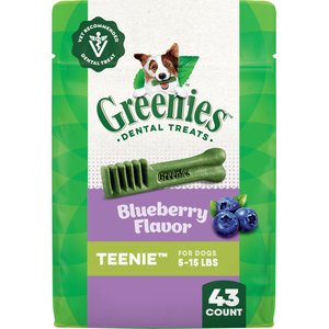 Greenies Blueberry Teenie Dental Dog Treats, 43 count
