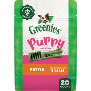 Greenies Natural Petite Puppy Dental Dog Treats, 20 count