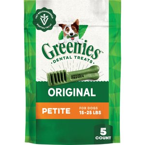 Greenies Petite Natural Original Chicken Flavor Dental Dog Treats, 5 count