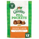 Greenies Pill Pockets Feline Chicken Flavor Natural Soft Adult Cat Treats, 1.6-oz bag, 45 count
