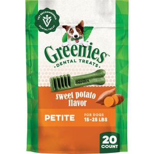 Greenies Petite Sweet Potato Natural Dental Dog Treats, 20 count