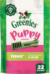 Greenies Natural Teenie Puppy Dental Dog Treats, 22 count