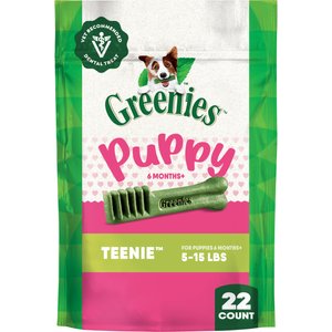 Greenies Natural Teenie Puppy Dental Dog Treats, 22 count