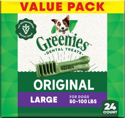 Greenies Large Natural Original Chicken Flavor Dental Dog Treats, 24 count