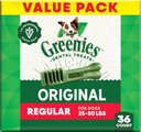 Greenies Regular Natural Original Chicken Flavor Dental Dog Treats, 36 count