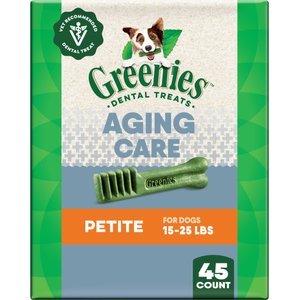 Greenies Aging Care Natural Petite Dental Dog Treats, 45 count