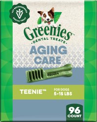 Greenies Aging Care Natural Teenie Dental Dog Treats, 96 count