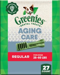 Greenies Aging Care Natural Regular Dental Dog Treats, 27 count