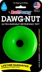 Ruff Dawg Dawg-Nut Dog Chew Toy, Green, Small slide 1 of 4