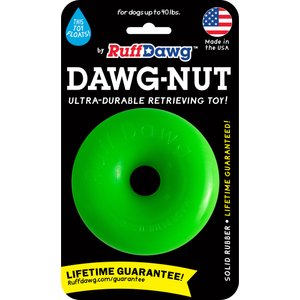 Ruff Dawg Dawg-Nut Dog Chew Toy, Green, Small