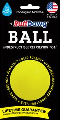 Ruff Dawg Ball Tough Dog Chew Toy, Yellow, Small