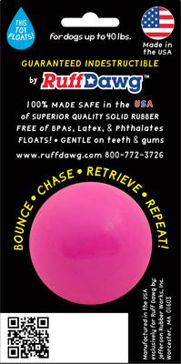 Show full view: Ruff Dawg Ball Tough Dog Chew Toy, Pink, Small slide 3 of 5