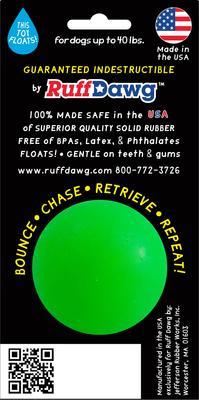 Show full view: Ruff Dawg Ball Tough Dog Chew Toy, Green, Small slide 2 of 4