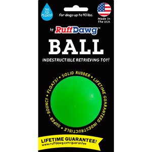Ruff Dawg Ball Tough Dog Chew Toy, Green, 2.5-in