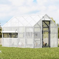 Coziwow Outdoor Run Wooden Chicken Coop with Nesting Boxes, Large: 107-in, Gray slide 2 of 9