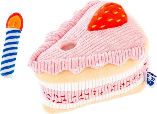 Show full view: PAWTY TOYS Birthday Cake Tug Rope Squeaky Plush Interactive Dog Toy, White/Pink slide 2 of 4