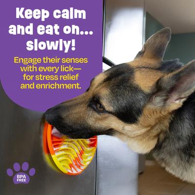 Show full view: Brightkins Tie Dye Round Non-Skid Silicone Dog Lick Mat, Multicolor, Medium slide 8 of 10