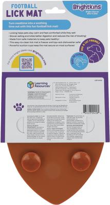 Show full view: Brightkins Football Non-Skid Silicone Dog Lick Mat, Multicolor, Medium slide 2 of 8