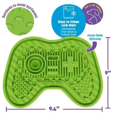 Show full view: Brightkins Gamer Non-Skid Silicone Dog Lick Mat, Multicolor, Medium slide 7 of 7