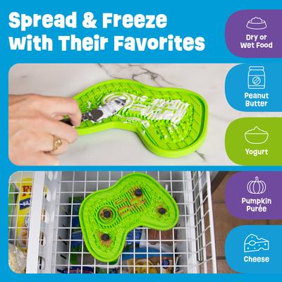 Show full view: Brightkins Gamer Non-Skid Silicone Dog Lick Mat, Multicolor, Medium slide 4 of 7