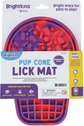 Brightkins Tie Dye Ice Cream Non-Skid Silicone Dog Lick Mat, Multicolor, Medium