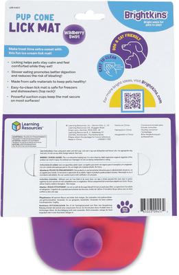 Show full view: Brightkins Tie Dye Ice Cream Non-Skid Silicone Dog Lick Mat, Multicolor, Medium slide 2 of 10