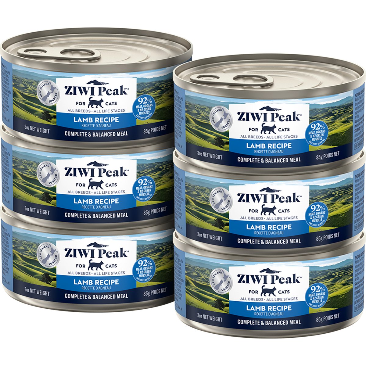 ZIWI Peak Lamb Recipe Canned Cat Food, 3-oz, case of 6