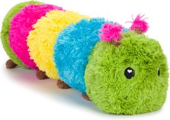 fabdog Fluffy Caterpillar Plush Dog Toy, Multi-Color