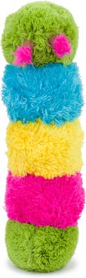 Show full view: fabdog Fluffy Caterpillar Plush Dog Toy, Multi-Color slide 3 of 3