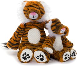 fabdog Floppy Tiger Plush Dog Toy, Orange, Large slide 2 of 2