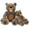 Show in main carousel: fabdog Floppy Grizzly Plush Dog Toy, Grey, Large slide 2 of 2