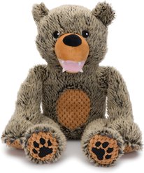 fabdog Floppy Grizzly Plush Dog Toy, Grey, Large