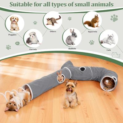 Show full view: Ownpets 2-in-1 Lollipop Shape Cat Tunnel Bed, Large, Grey slide 6 of 9