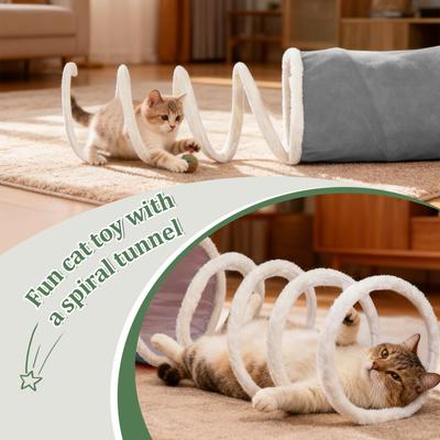 Show full view: Ownpets 2-in-1 Lollipop Shape Cat Tunnel Bed, Large, Grey slide 3 of 9