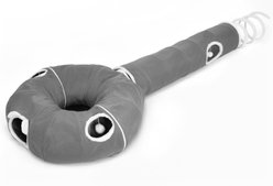 Ownpets 2-in-1 Lollipop Shape Cat Tunnel Bed, Large, Grey