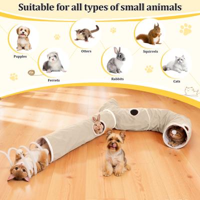 Show full view: Ownpets 2-in-1 Lollipop Shape Cat Tunnel Bed, Large, Beige slide 6 of 9