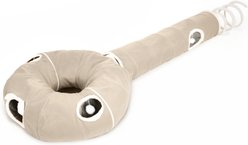 Ownpets 2-in-1 Lollipop Shape Cat Tunnel Bed, Large, Beige