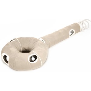 Ownpets 2-in-1 Lollipop Shape Cat Tunnel Bed, Large, Beige